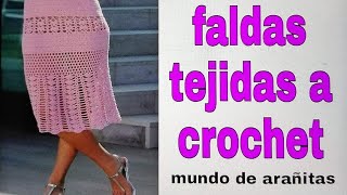 Hermosas FALDAS tejidas a crochet ❤️estilos largos❤️ [upl. by Yoshiko]