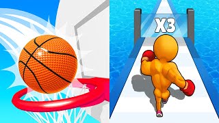 Satisfying Mobile Games Play 9999 Tiktok Games Level Up Runner VS Bounce Dunk [upl. by Liponis]