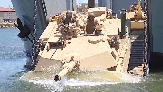 Marines 4th Tanks Amphibious Training [upl. by Navaj]