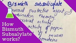 Bismuth subsalicylate PHARMACOLOGY  Mucosal protective agent [upl. by Groveman]