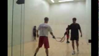 John Goth amp Aaron Granberg vs Polo Gutierrez amp Alejandro Landa Racquetball Doubles [upl. by Sidnala]