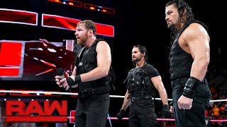 The Shield arrive on Raw looking for a fight Raw Oct 16 2017 [upl. by Gamal510]