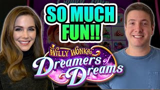 NEW WILLY WONKA DREAMERS OF DREAMS Slot Machine Very Fun Session [upl. by Schroeder860]