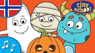 Finger familien Halloween  Knask eller knep  Sanger for barn  tinyschool [upl. by Vyky]