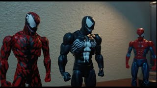 Venom and Carnage vs Spiderman and Ben Reilly Stop Motion Short [upl. by Elleinet481]