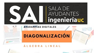 DIAGONALIZACIÓN  Álgebra Lineal MAT1203 [upl. by Winnifred]