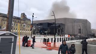 Bradley Center roof blown off in Milwaukee [upl. by Gerc]