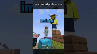 sword preferences in minecraft [upl. by Elocyn]