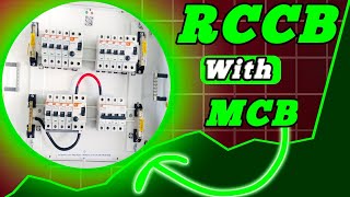 How To Connect RCCB With MCB  House Distribution Board wiring 😄😄 [upl. by Haimerej]