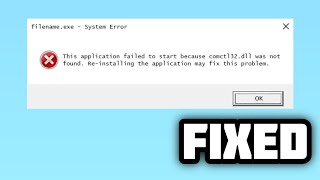 FIXED comctl32dll missing or not found error  2024 [upl. by Fidelity]