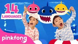 BABY SHARK DANCE ALONG in 14 languages｜ Compilazione｜Pinkfong Canzoni per Bambini [upl. by Millian]