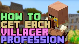 How to Get All Villager Jobs  Professions  Survival Minecraft 2019 [upl. by Zarihs]