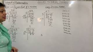 Finding Square Root Of A Number  Long Division Method [upl. by Ynad]