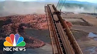 Video Shows Deadly Wall Of Sludge From Brazil Dam Disaster  NBC News [upl. by Acnaiv]