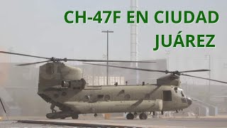 Helicóptero CH47F cruza la frontera rumbo a Ciudad Juárez [upl. by Serles]