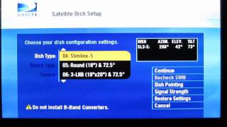 How to change a Directv Receiver settings to make different satellite dishes compatible [upl. by Korwun]