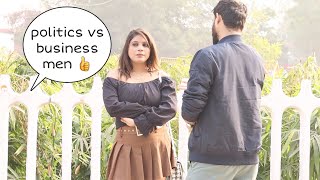 Politics vs businessman 👍prank  vivek golden [upl. by Einaffyt421]