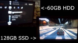 PS3 60GB HDD vs 128GB SSD GTA 4 loading [upl. by Huskamp]