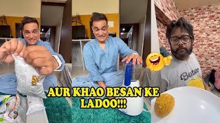 Aur Khao Besan Ke Ladoo 😂  Funny Prank Video  RJ Praveen  Comedy Video [upl. by Schwing]