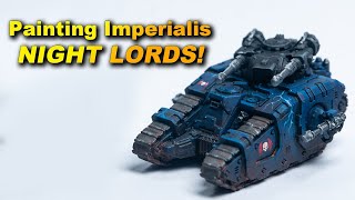 Painting Night Lords Sicaran for Legions Imperialis [upl. by Fischer224]