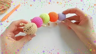 🐛 ДЕТИ ОБОЖАЮТ ЕЁ СВЯЖИ ЕЁ И ТЫ МИЛАЯ ГУСЕНИЦА КРЮЧКОМ 🐛 CUTE CROCHET CATERPILLAR FREE PATTERN [upl. by Gonyea668]