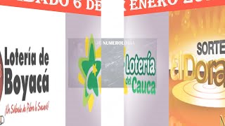 LOTERIA DE BOYACA CAUCA Y DORADO NOCHE SABADO 6 DE ENERO DEL 2024 RESULTADOS😱💰🚨 [upl. by Berthoud]