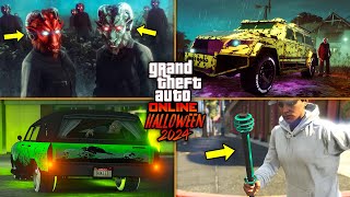 ALL LIMITED TIME HALLOWEEN ITEMS IN GTA ONLINE Halloween Update Vehicles Masks amp MORE [upl. by Erreid64]