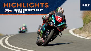 RL360 Superstock TT Race 2  Highlights  2023 Isle of Man TT Races [upl. by Schechter704]