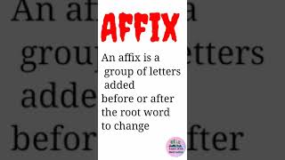 Affixes in English Grammar shorts [upl. by Rolyat536]