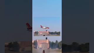 North American T2 Buckeye High speed pass through pyro smoke at Northern Illinois Airshow [upl. by Harrad]