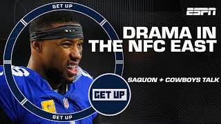 MORE NFC EAST DRAMA 🍿 Potential franchise tag for Saquon amp the Cowboys rocky culture  Get Up [upl. by Haman]