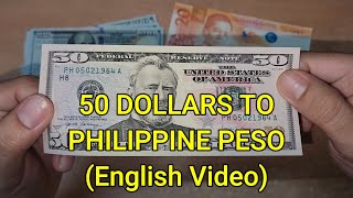 50 Dollars to Philippine Peso  Currency Universe English [upl. by Abixah]