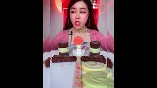 Asmr eating chocolate milk ice cream Crispy delicious short video [upl. by Dwain]