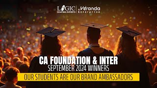 Congratulations to our CA Foundation amp Inter September 2024 winners You exemplify excellence [upl. by Notak761]