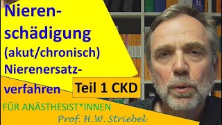 Nierenschädigung akutchronisch – Nierenersatzverfahren Teil 1 Chronische Nierenschädigung CKD [upl. by Mayer164]