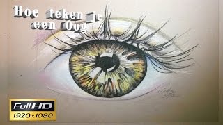 OOG tekenen voor beginners kleur potlood [upl. by Letsyrhc]