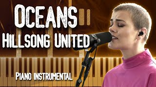 Hillsong United  Oceans  Piano Tutorial  Instrumental  How to Play [upl. by Tirrell]