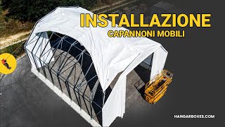 INSTALLAZIONE CAPANNONI MOBILI  hangarboxescom [upl. by Silvain]