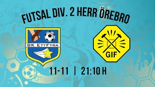 BK Ett Fyra amp Glanshammars IF  Futsal Div2 Herr  Sweden Örebro  20241111  32 [upl. by Yremrej]