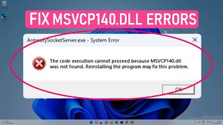 Fix MSVCP140dll Missing or Not Found In Windows 1110 amp older [upl. by Anneres698]