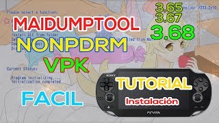 Instalar Backups en PS Vita 365368  MaiDump NoNPDRM y VPK [upl. by Selmore359]