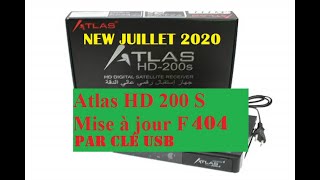 Flash démo Atlas HD200s du logiciel Mainsoftware F404 par le fichier Kyng avec clé USB Juillet 2020 [upl. by Atneciv]