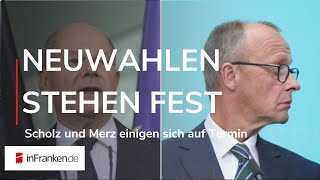 TERMIN FÜR NEUWAHL STEHT FEST Einigung zwischen Scholz und Merz [upl. by Yenar386]