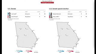 LIVE Election results roll in for Georgia Senate runoff [upl. by Niall532]