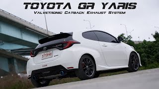 TOYOTA GR Yaris XP210  Stone Valvetronic Catback Exhaust Sound [upl. by Avihs]