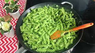 How To Make Creamy Spinach Pasta  Fresh Spinach Pasta Recipe  Taste Assured [upl. by Leontyne]