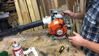 Carb work on a Stihl bg 55 leaf blower [upl. by Roman]