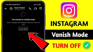 how to turn off instagram vanish mode 2024  turn off and turn on vanish mode instagram [upl. by Eisaj269]