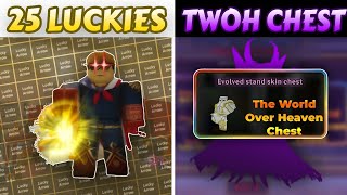 YBA USING 25 LUCKIES  TWOH CHEST [upl. by Yemac]