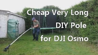 DJI Osmo Cheap DIY 5M 16ft selfie stick for low aerial shots [upl. by Merrile187]